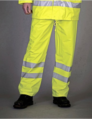 YOK-HVS451-Hi-Vis Soft Flex Breathable Rain Trousers